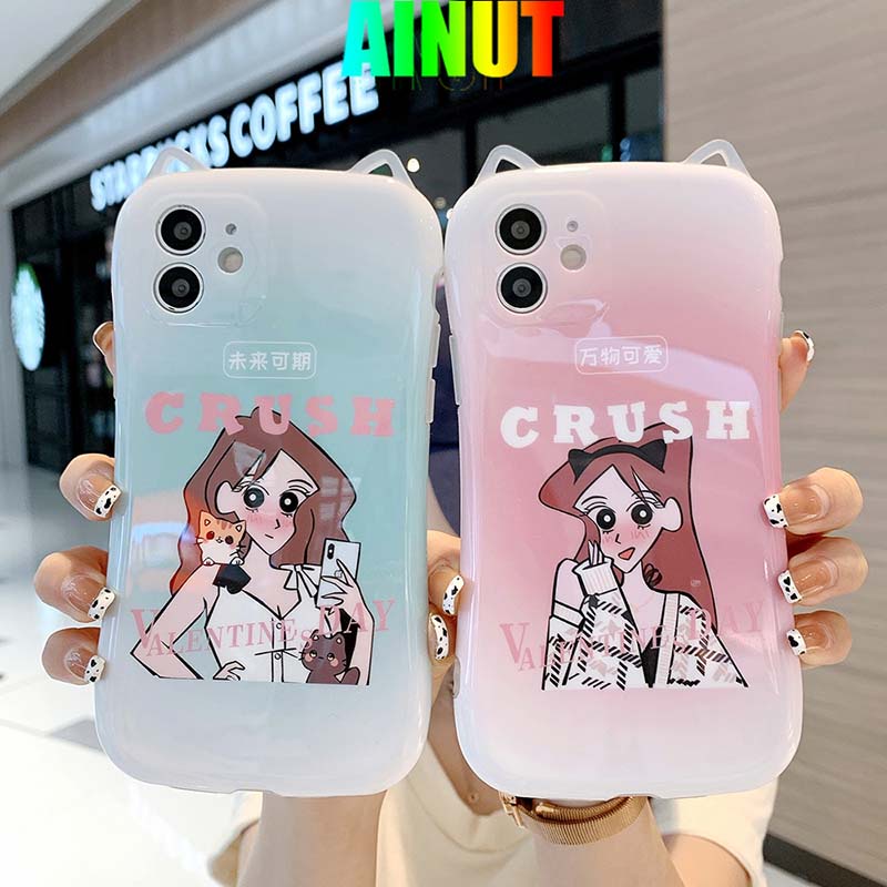 Ốp Điện Thoại Tpu Silicon Mềm Chống Bụi Chống Sốc Hình Tai Mèo Cho Iphone7 8 Plus X Xs Xr Xsmax 11 12 Pro Max