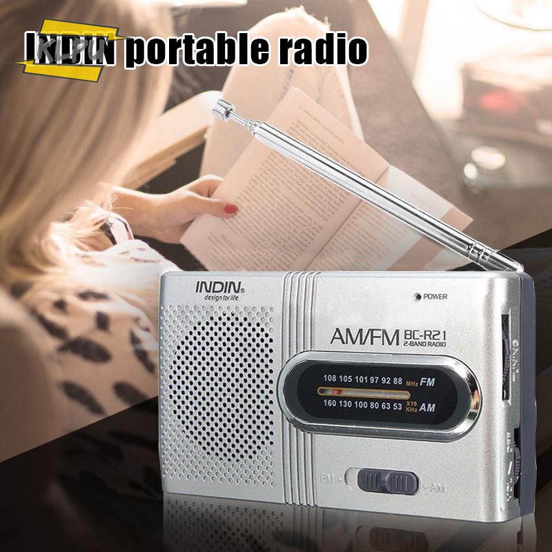 KLPU Pocketradio AM/FM Mini Portable Radio Telescopic Antenna Radio Pocket World Receiver Speaker Gifts