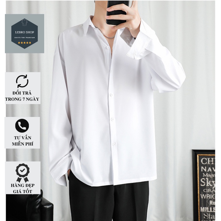 Áo sơ mi nam form body phong cách Hàn Quốc thời trang trẻ trung năng động