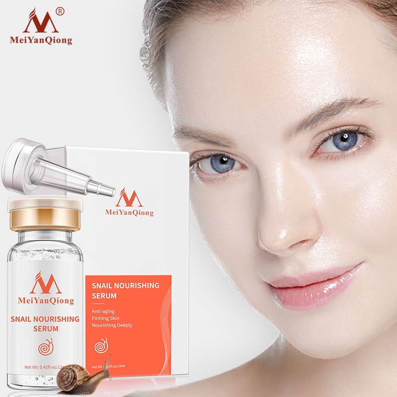 Serum Dưỡng Phục Hồi Tinh Chất Ốc Sên MeiYanQiong 12ml Dưỡng Trắng Da Và Thu Nhỏ Lỗ Chân Lông Cải Thiện Vết Thâm Lõm Snail Repair Serum 12ML