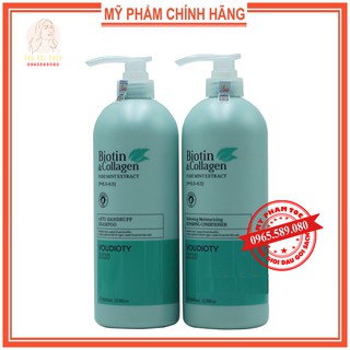 DẦU GỘI XẢ NGĂN GÀU BIOTIN XANH DƯƠNG - BIOTIN COLLAGEN ANTI DANDRUFF 1000ML CHÍNH HÃNG