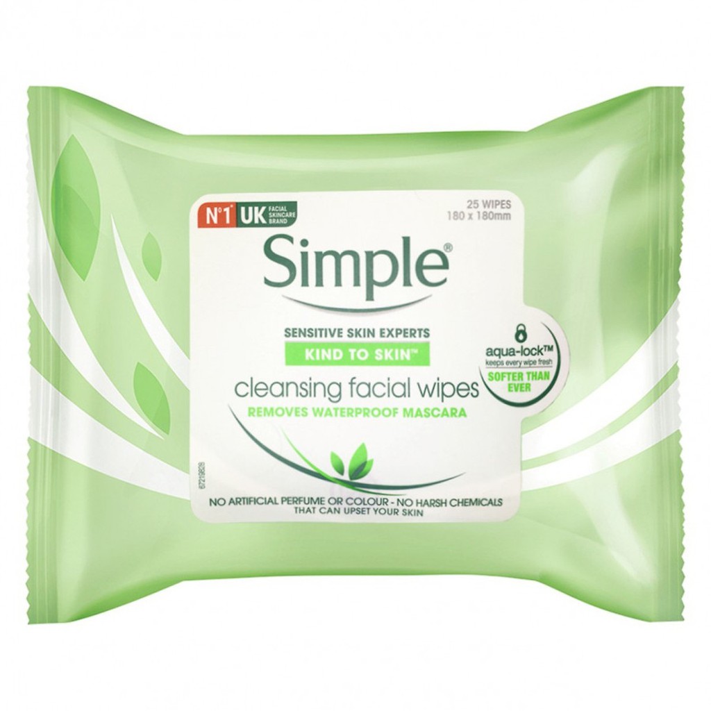 Khăn giấy ướt tẩy trang Simple Cleansing Facial Wipes