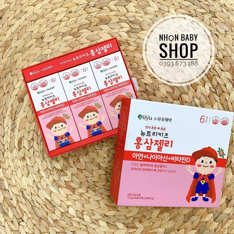 Thạch hồng sâm Yuyu Hàn quốc cho bé bay air (có tách lẻ)