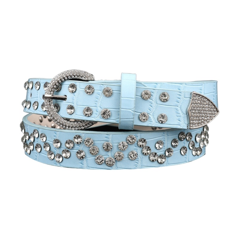 Thắt Lưng Đính Đá Sang Trọng Phong Cách punk Cho Nữ