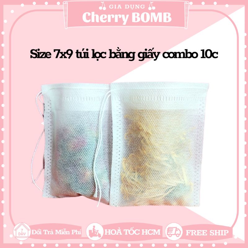 Set 2 Túi Lọc Vải Cotton 100% Không Tẩy Trắng Chuyên Dùng Đun Nấu Trà , Cà Phê Cold Brew , Lọc Gia Vị Nấu Ăn