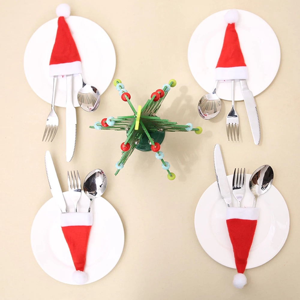 Set 30 Nón Ông Già Noel Mini Trang Trí Chai Rượu