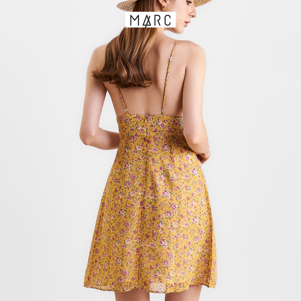 Đầm 2 dây nữ MARC FASHION mini họa tiết hoa cổ V FAVH0320 | BigBuy360 - bigbuy360.vn