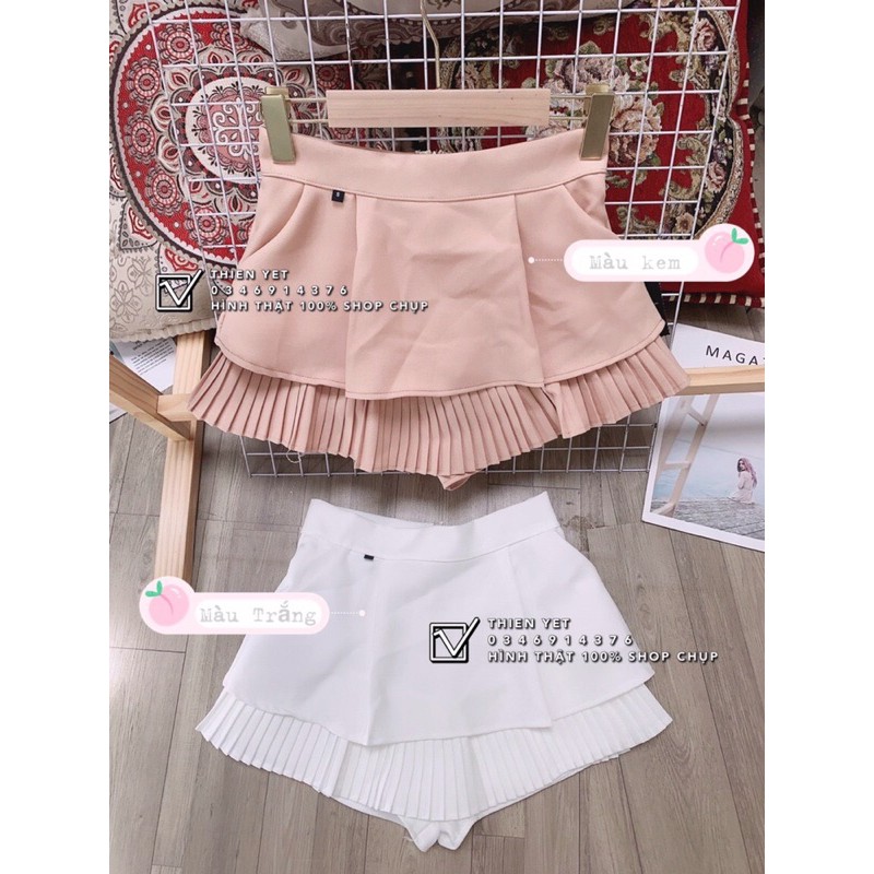 Chân váy xếp ly tầng kèm ảnh thật | BigBuy360 - bigbuy360.vn