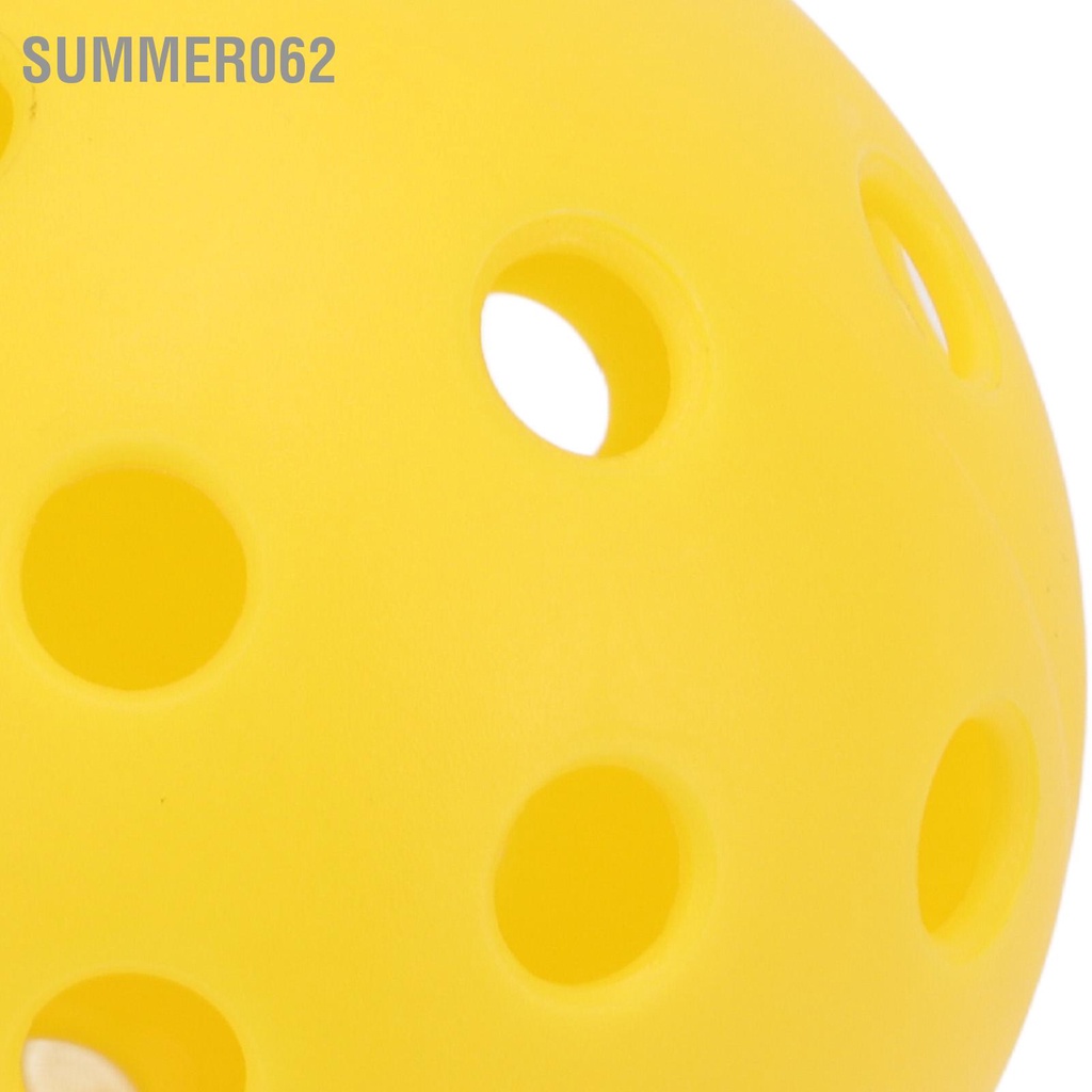 [Hàng Sẵn] 6 cái / bộ Pickleball Bộ nhựa có lỗ rỗng Màu vàng tiêu chuẩn ngoài trời Đào tạo Picklball【Summer062】