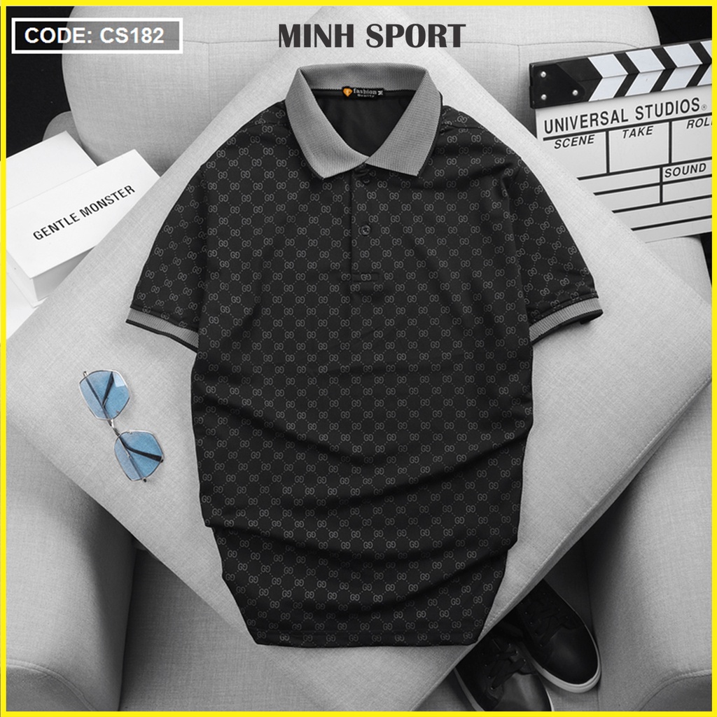 Áo Thun Polo Nam Cổ Bẻ Ngắn Tay In Họa Tiết Thời Trang Basic, Mặc Cực Mát mã AO.34