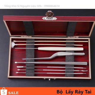 Bộ Lấy Ráy Tai Cao Cấp Nhiều Món Chuyên Nghiệp Hộp Gỗ