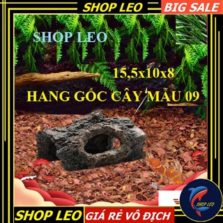 HANG GIẢ GỐC CÂY MẪU 09 - MÔ HÌNH TRANG TRÍ BỂ CÁ - BỂ THỦY SINH -HANG TÉP - BÒ SÁT