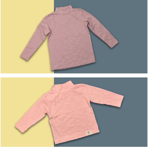 LITIBABY  Áo cổ 3 phân giữ nhiệt cotton LITIBABY cho bé trai bé gái