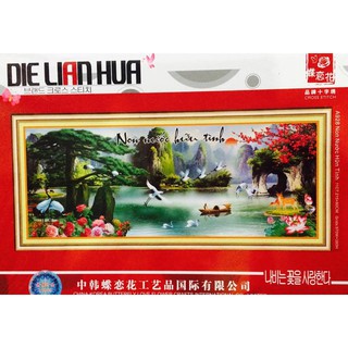 Tranh thêu chữ thập non nước hữu tình A928-215X90cm