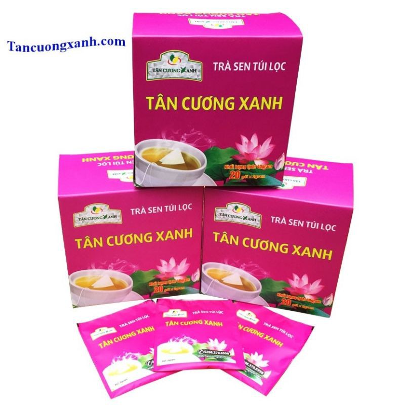 🍑 Combo 3 Hộp Trà Sen Túi Lọc Tân Cương Xanh