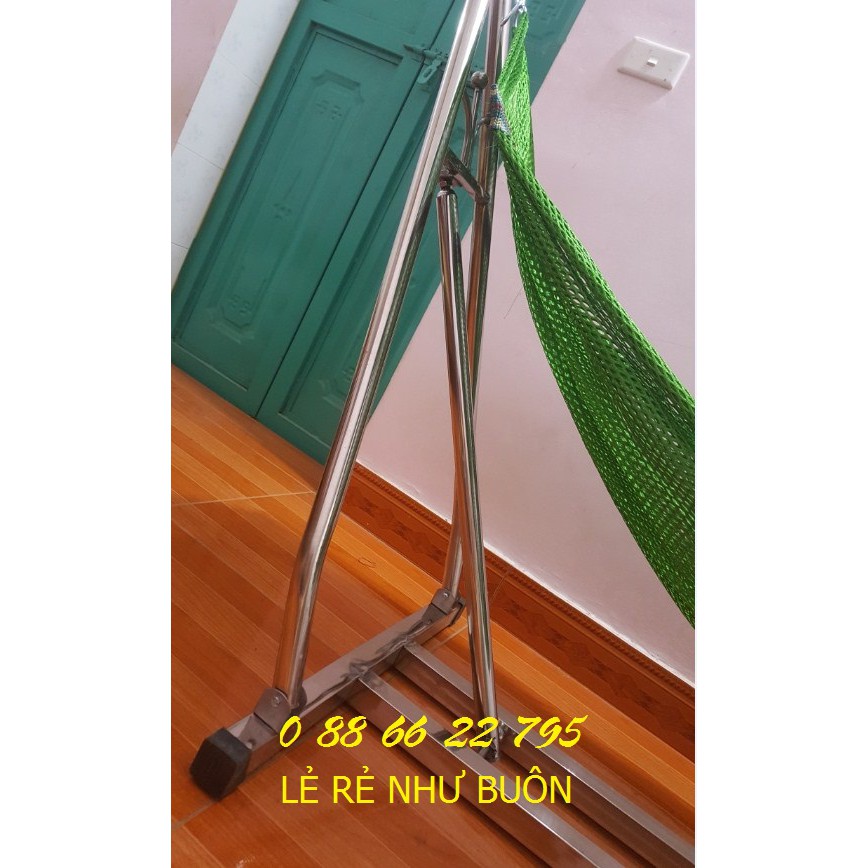 Trọn Bộ Khung+ Võng Xếp Inox Vuông( ảnh thật)