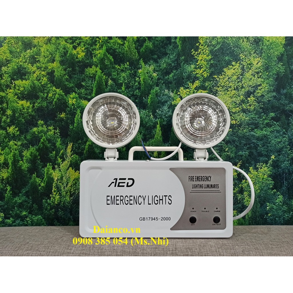 Đèn sự cố chiếu sáng khi mất điện- Mã AED - 2000, Đèn Emergency ADE- Hình thật, hàng sẵn