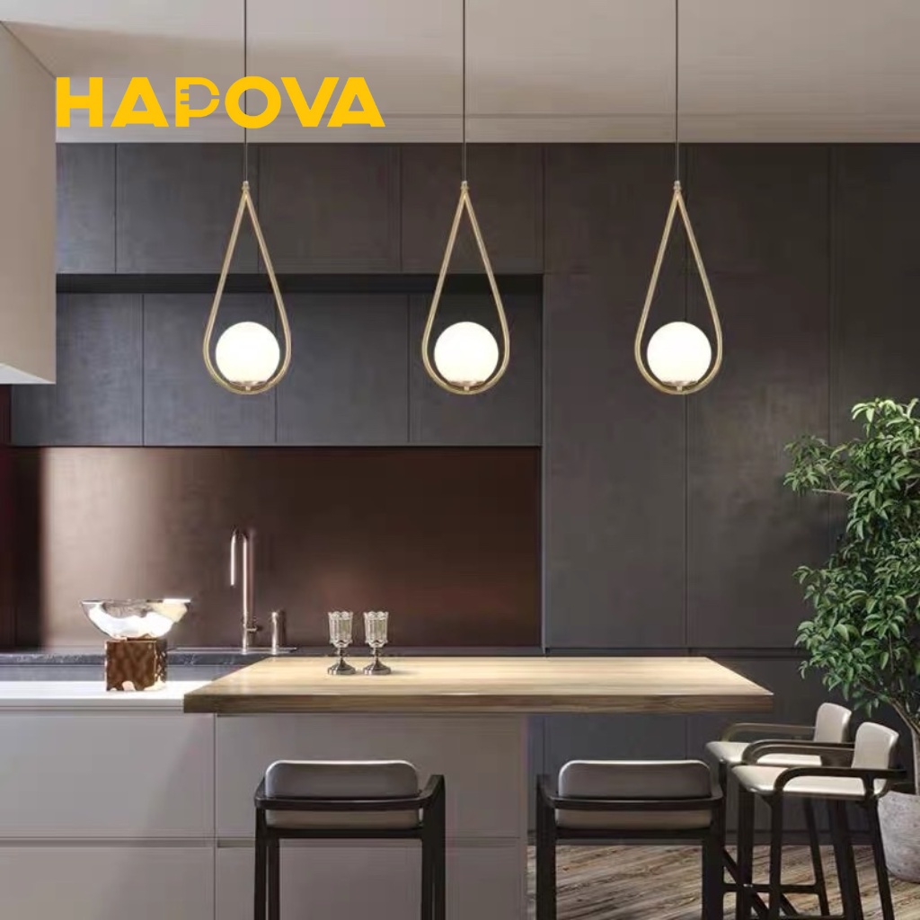 Đèn thả trang trí phòng khách phòng ngủ Decor HAPOVA WIRE 5009 Hình Giọt Nước