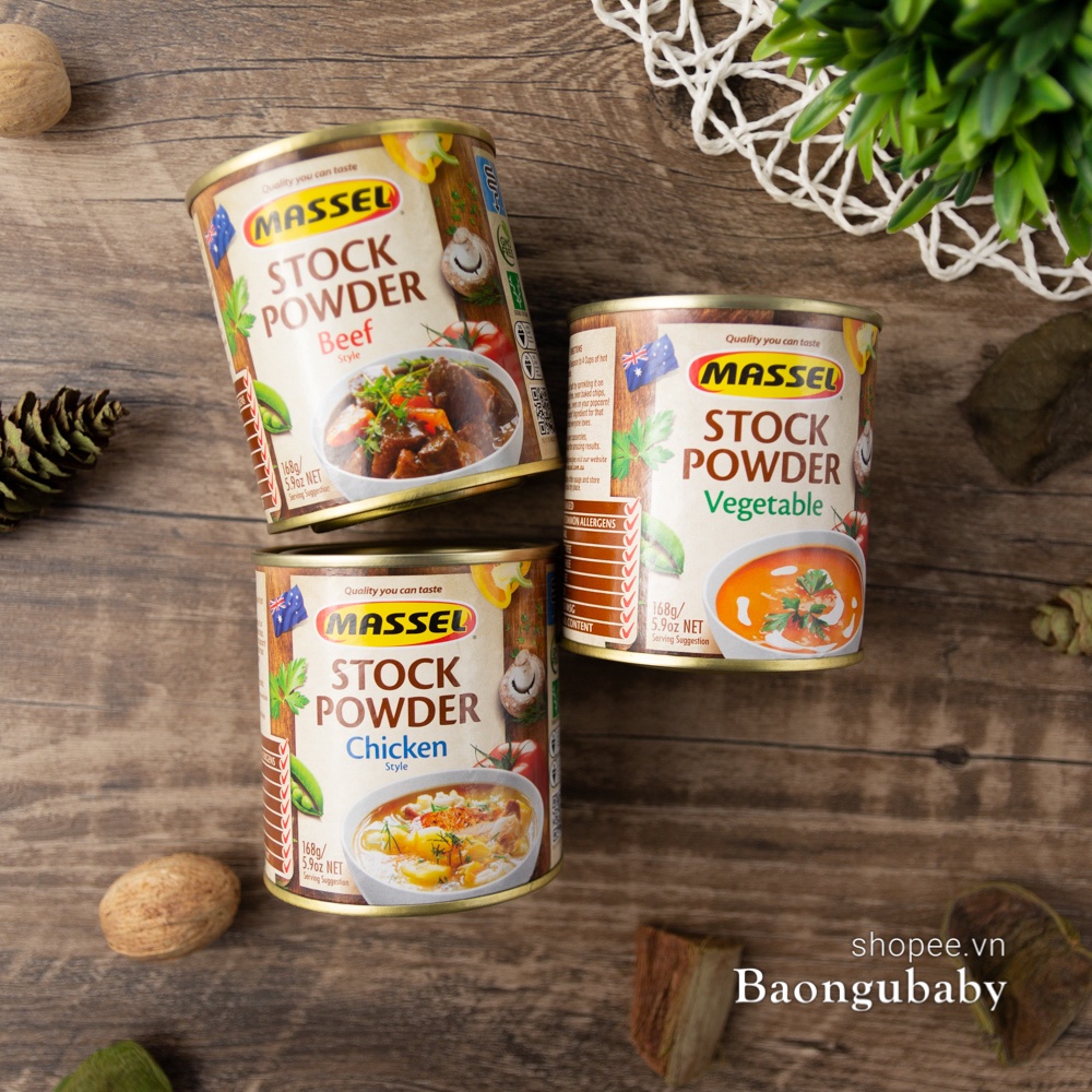 Bột nêm ăn dặm Massel và Ajinomoto các loại cho bé