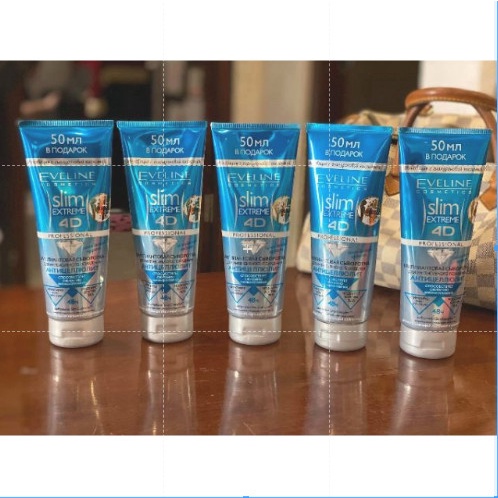 Kem tan mỡ Eveline Slim Extreme 4D Nga giảm mỡ bụng rạn da hiệu quả săn chắc da giảm mỡ an toàn