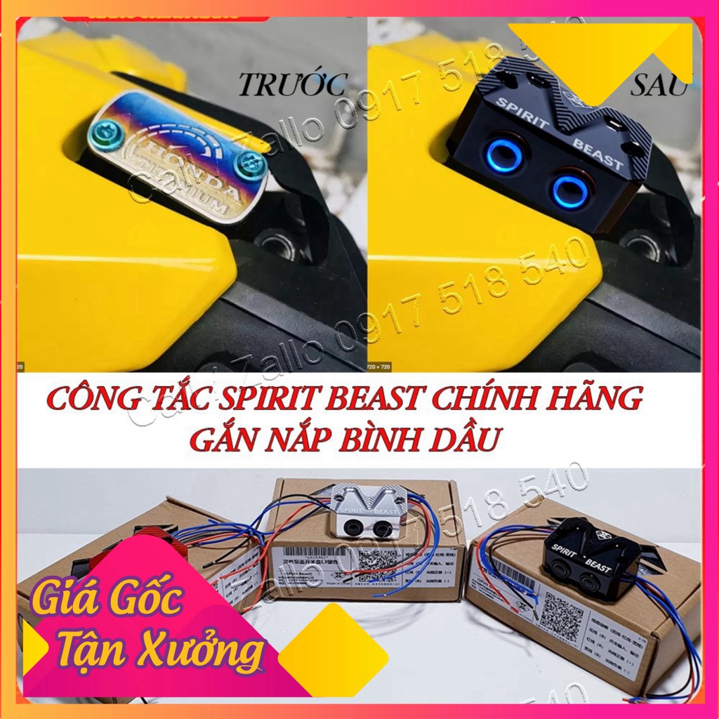 Công Tắc Spirit Beast Gắn Nắp Bình Dầu Có Đèn ( Hàng Chính Hãng ) (Ảnh Sp thật)