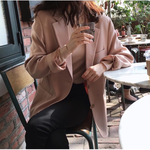 ÁO BLAZER STYLE HÀN QUỐC MÀU HỒNG ( kèm hình thật ) | BigBuy360 - bigbuy360.vn