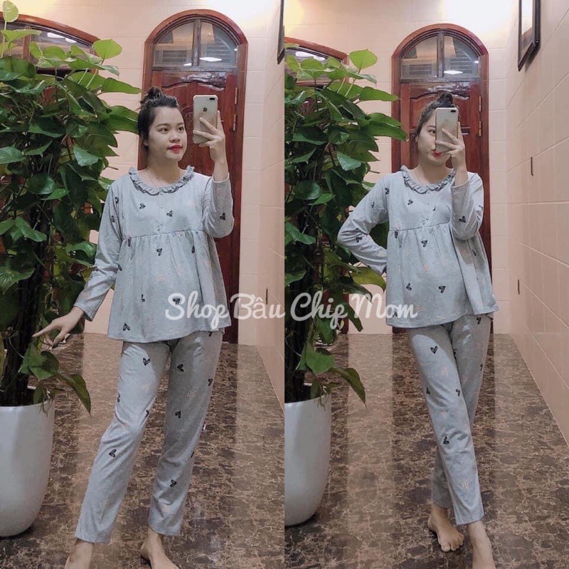 [Ảnh Thật] Bộ Bầu Kết Hợp Sau Sinh 2in1 Tiện Lợi ❤️ Chất Cotton Loại 1 Mềm Đẹp ❤️ Có Khoá Kéo Cho Con Ti Tiện Lợi