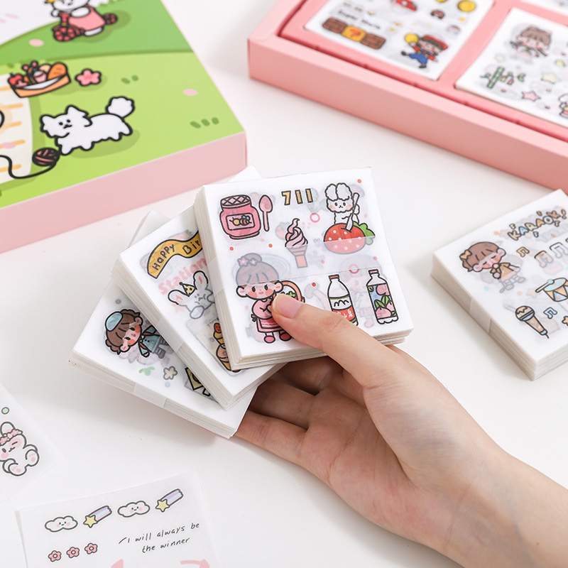 1 tấm sticker random hình cô bé dễ thương || Nhà Kawaii