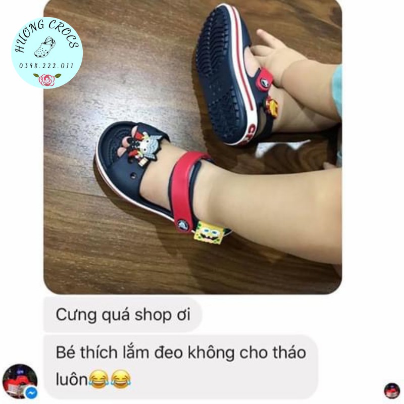 [Tặng 10 nút gắn] - Sandal baya, dép quai hậu đi học cực ềm mềm nhẹ, chống trơn trượt cho bé gái