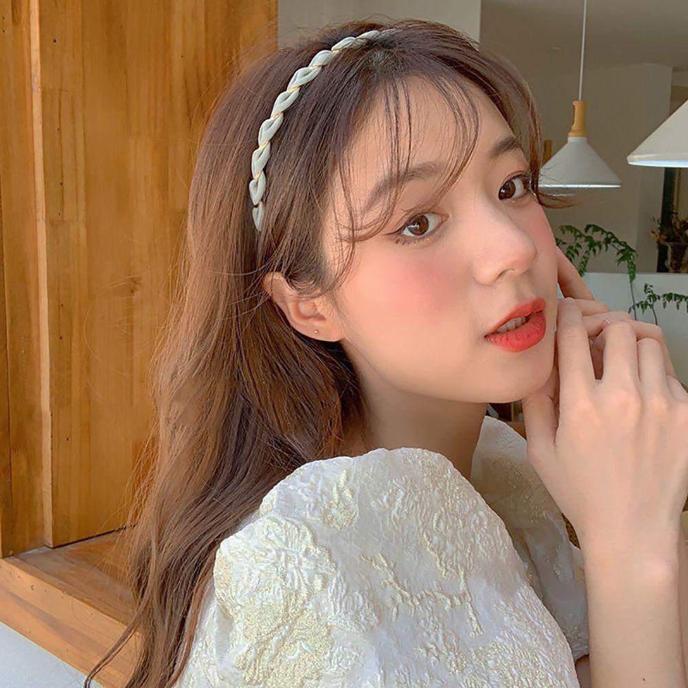 ANEMONE Băng Đô Cài Tóc Bằng Vải Lưới Phối Kim Loại Phong Cách Hàn Quốc Thanh Lịch Dành Cho Nữ