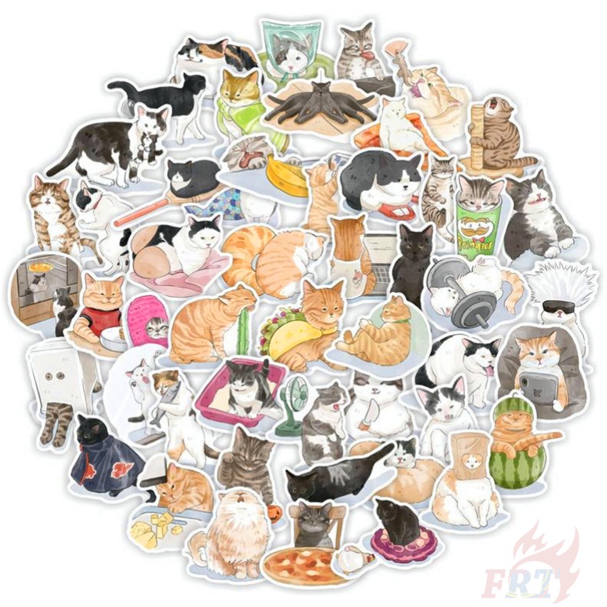 102Pcs/Set ❉ Kawaii Kittens Series A Cats Pets Stickers ❉ DIY Fashion Waterproof Decals Doodle Stickers