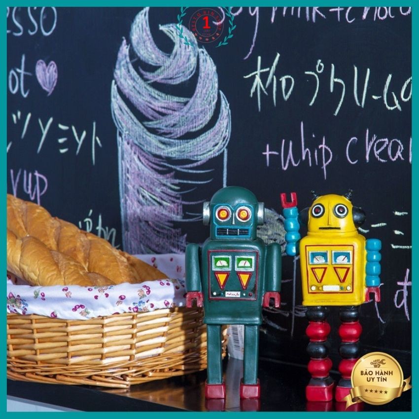 mô hình robot decor trang trí loại lớn , màu sắc bắt mắt dùng để làm quà tặng hoặc trang trí nhà cửa không khí vui tươi