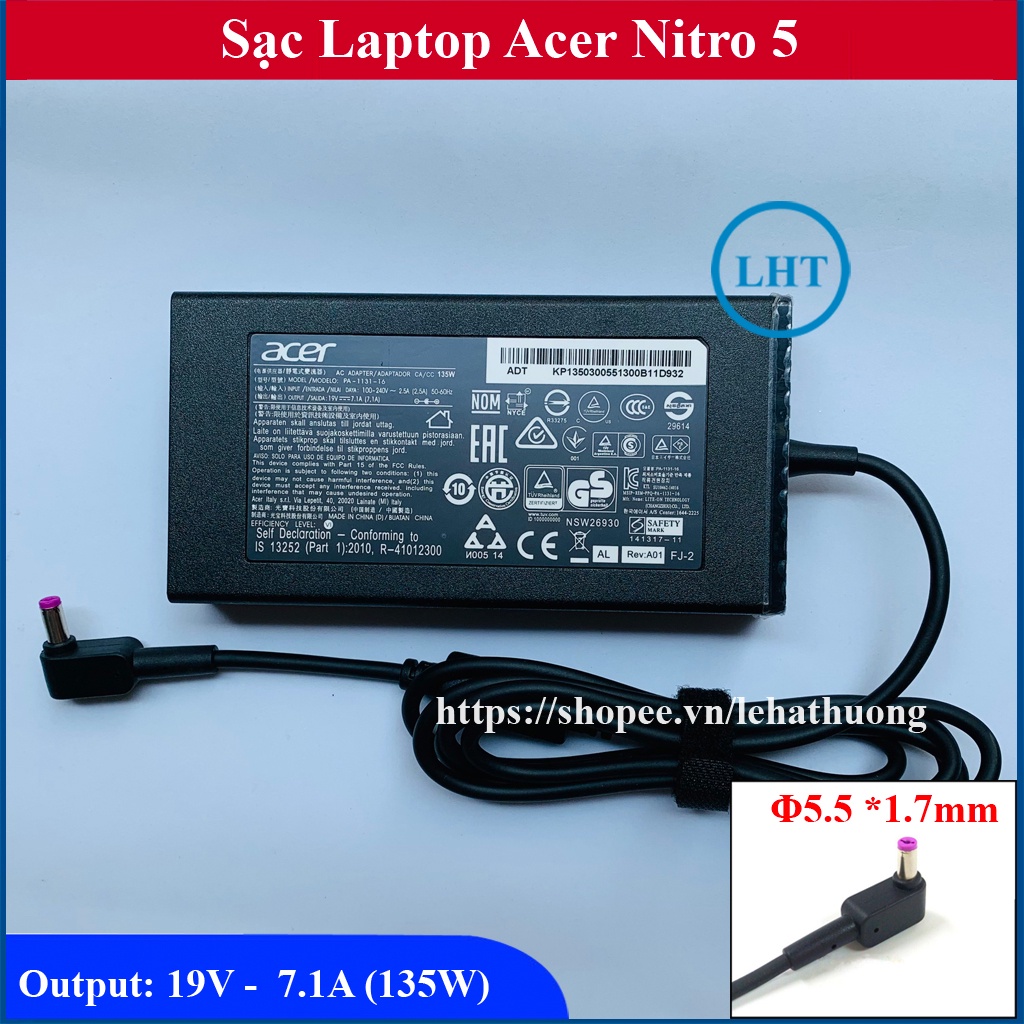 ⚡️[Sạc Zin] Sạc Laptop Acer Nitro AN515 19V-7.1A - AN515-51 - AAN515 - A515