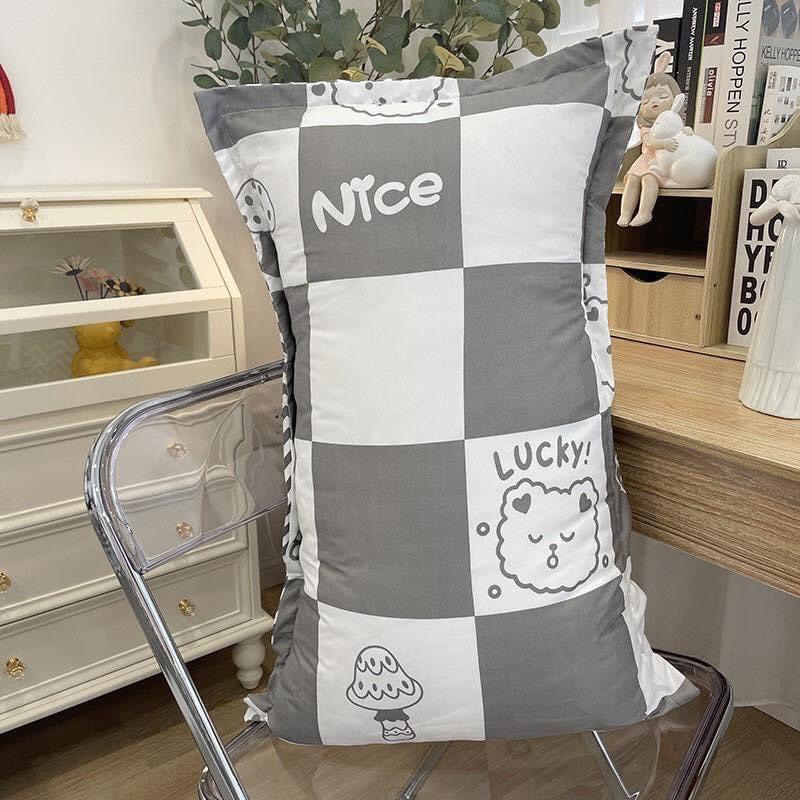 Bộ chăn ga gối Gấu Nice Cotton Poly, Set chăn ga gối Gấu Nice Cotton Poly tặng hạt xả vải