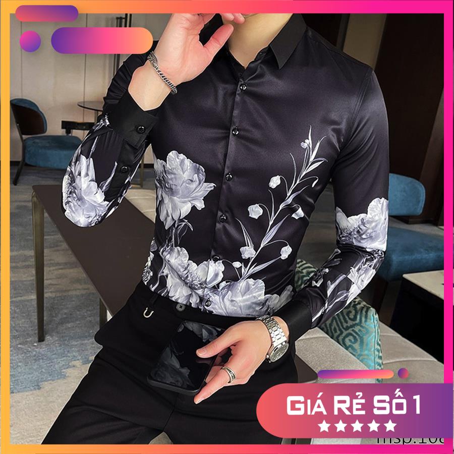 Áo sơ mi TSM Họa Tiết hoa 3D thời thượng mã 105 và 106