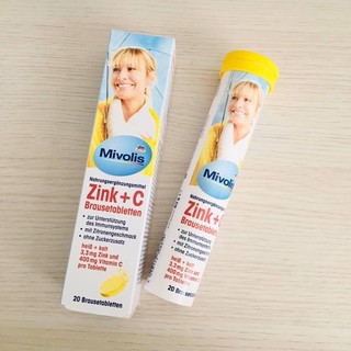 Viên sủi Bổ Sung Zink + C Mivolis ( hộp 20 viên) 🇩🇪🇩🇪🇩🇪 HÀNG NỘI ĐỊA ĐỨC 🇩🇪🇩🇪🇩🇪