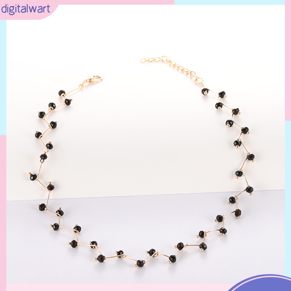 Vòng Cổ Choker Phối Hạt Đen Thời Trang Xinh Xắn Cho Nữ