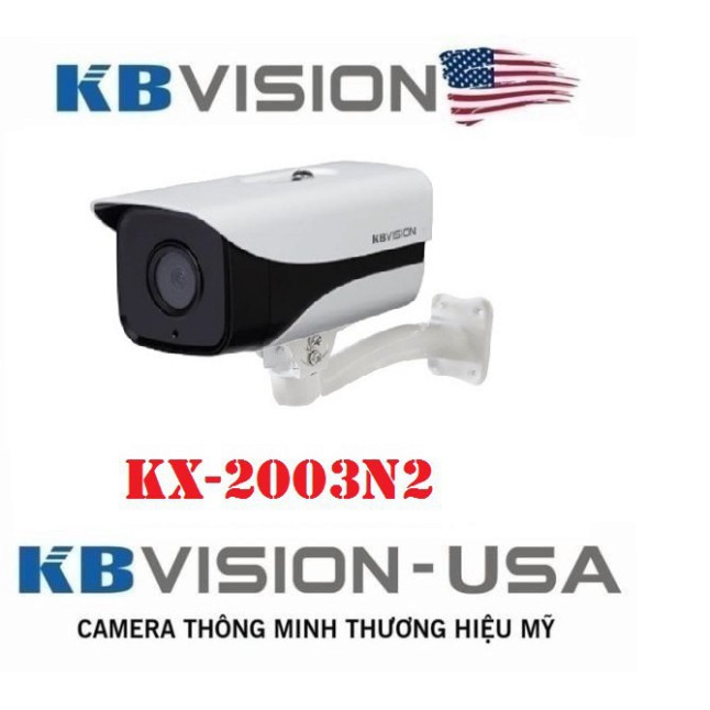 {Giá Tốt Nhất} Camera IP 2.0MP KBVISION KX-2003N2 chuẩn Onvif Hồng Ngoại - Bảo hành chính hãng 2 năm