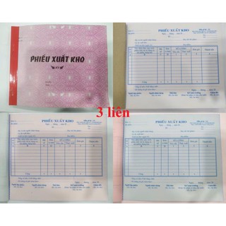 🍐 [HOT] Phiếu Xuất🍒 kho 1-2-3 liên