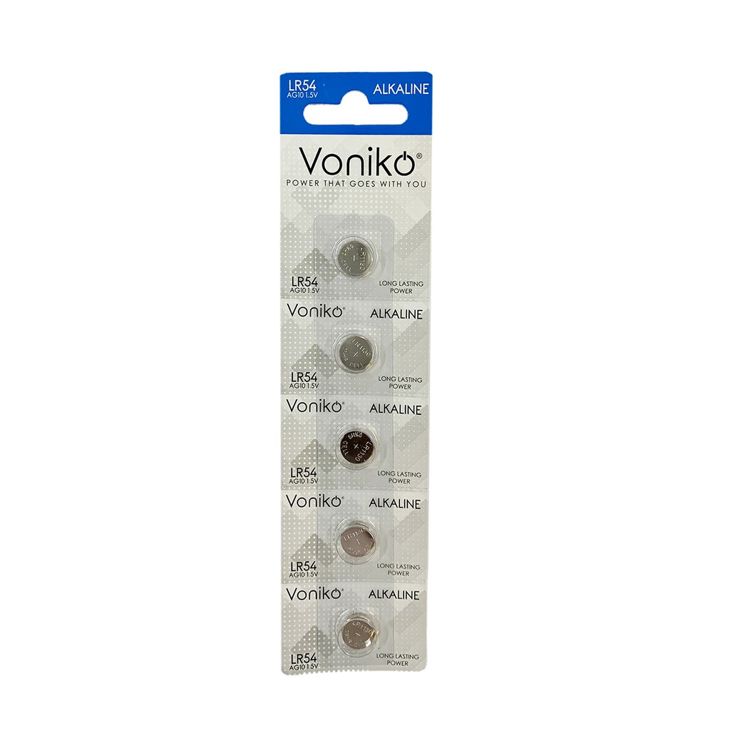 Pin VONIKO USA Alkaline LR54/AG10 1.5v vỉ 5 viên