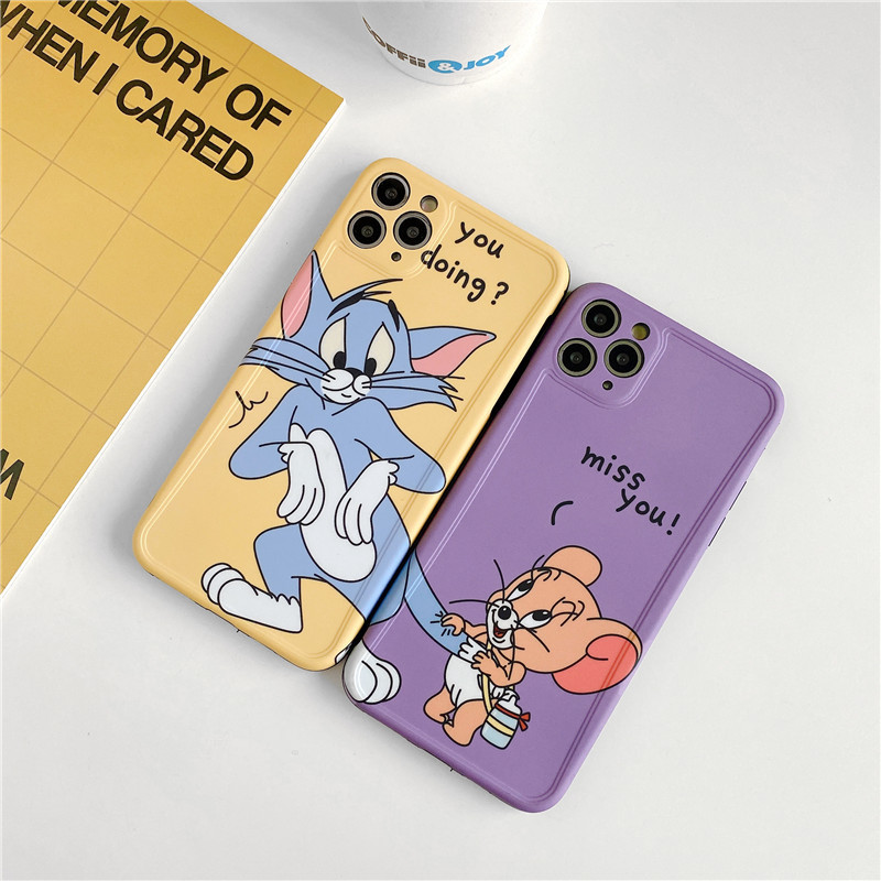 Ốp Lưng Tpu Họa Tiết Hoạt Hình Tom And Jerry Thời Trang Cho Iphone12Pro / 11 Pro / 7 / 8plus X / Xs Xr Xsmax