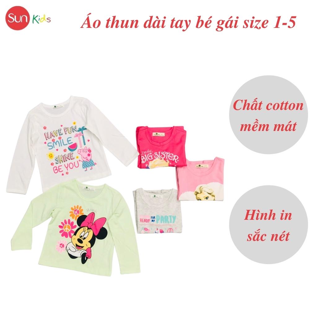 Áo dài cho bé gái, áo thu đông bé gái, áo thu đông cho bé, size 1-5 tuổi - SUNKIDS