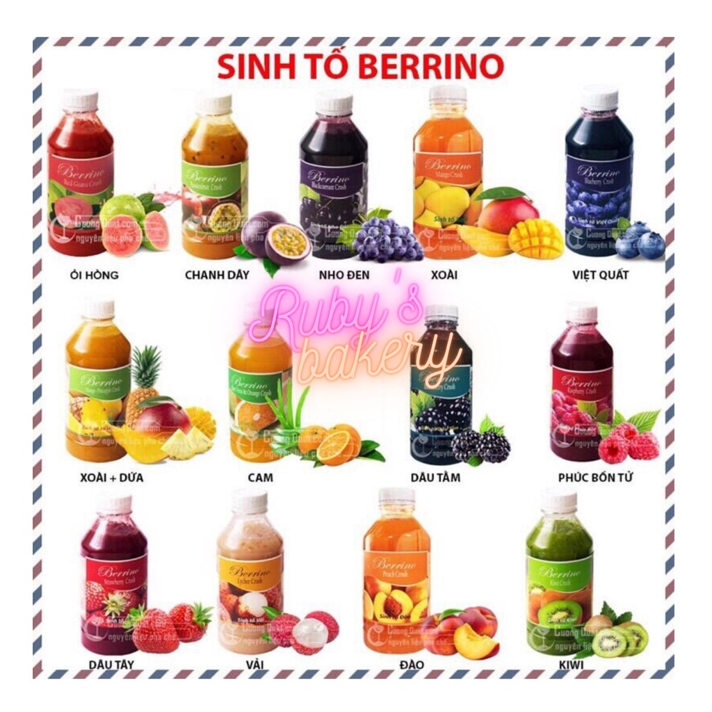 Sinh Tố/Mứt Berino 1 lít đủ vị