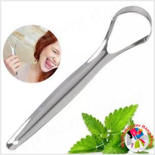 Dùng cụ vệ sinh lưỡi cao cấp, cạo lưỡi sạch, nạo lưỡi bằng inox cho người lớn, hơi thở bớt hôi 100%