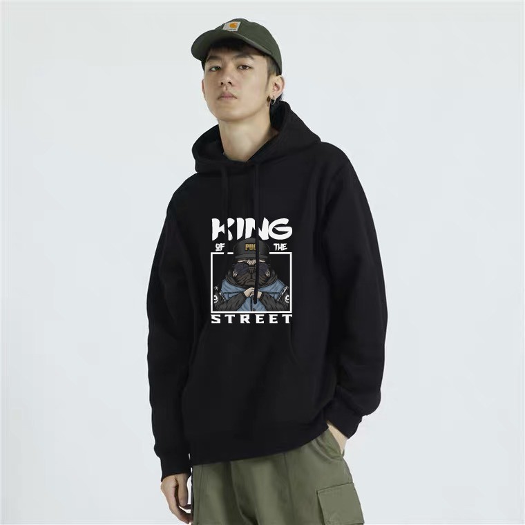 Áo King Panda - Sweater chất nỉ bông form suông rộng trẻ trung, cá tính, màu đen, trắng