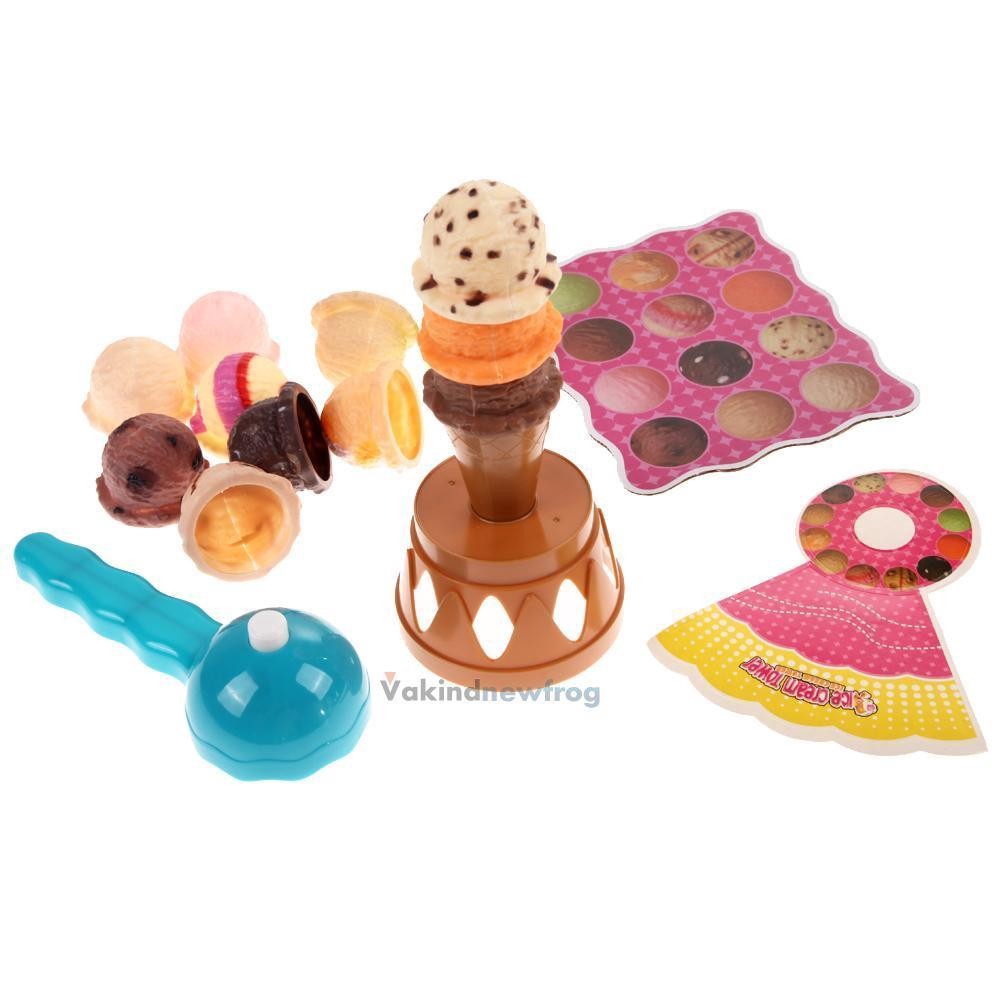 Set đồ chơi mô phỏng kem ốc quế dễ thương thông minh sáng tạo dành cho trẻ