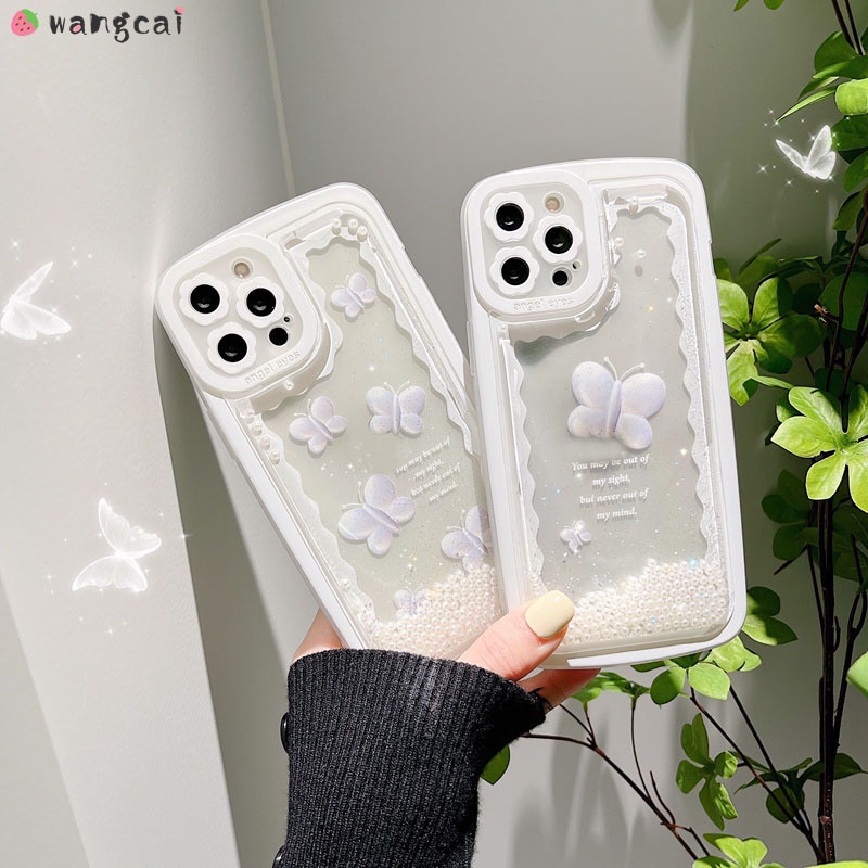 Ốp Điện Thoại Trong Suốt Chống Sốc Phối Kim Tuyến Nước Cho iPhone 13 12 12 11 Pro Max XS Max XR X 7 8 Plus