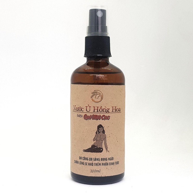 NƯỚC HOA HỒNG, TONER SẠCH SÂU , DƯỠNG ẨM CHO DA KHÔ, DẦU NHỜN, SE KHÍT LCL 100ML HANDMADE QUÊ MỘT CỤC