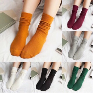 Tất Vớ Nhún Len Tăm Cao Cổ Phong Cách Hàn Quốc Nhiều Màu Sắc Cho Bạn Nữ Hàng Quảng Châu Cao Cấp Mơ House