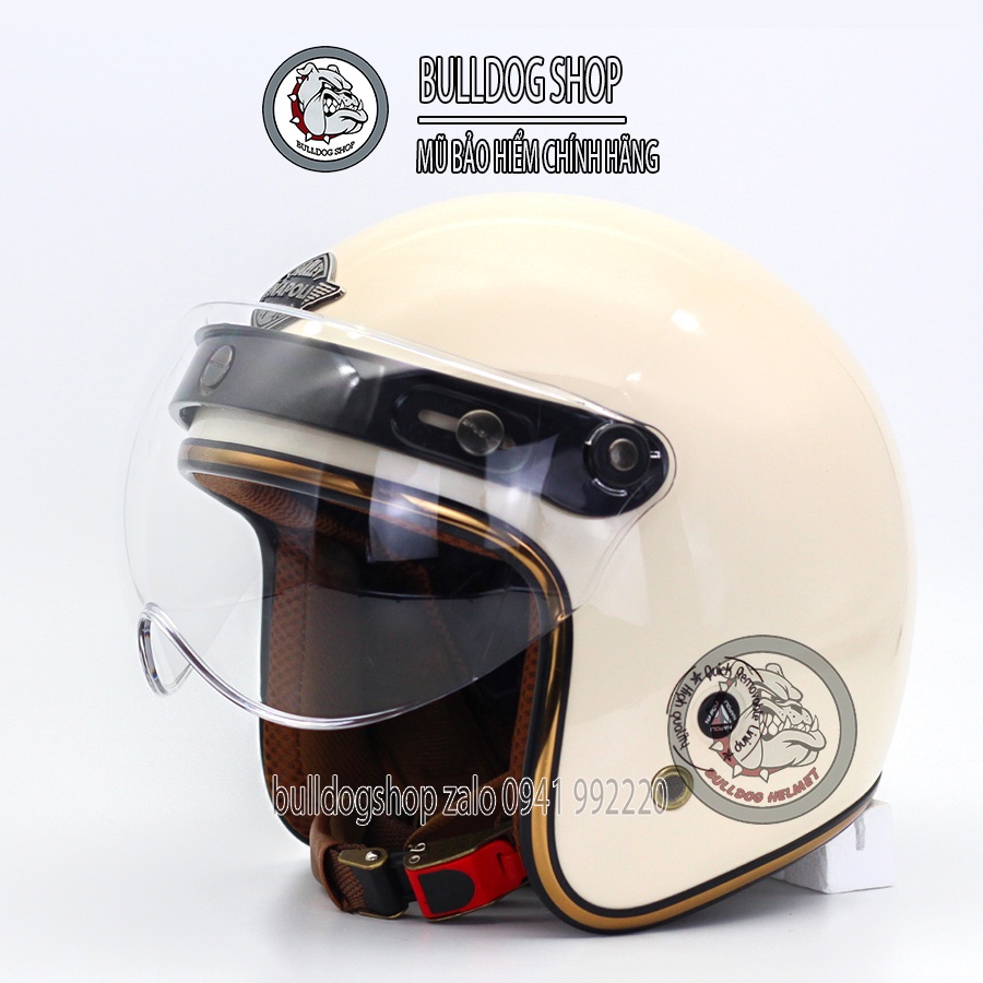 Mũ bảo hiểm 3/4 Napoli Sh Ruby New kính B1